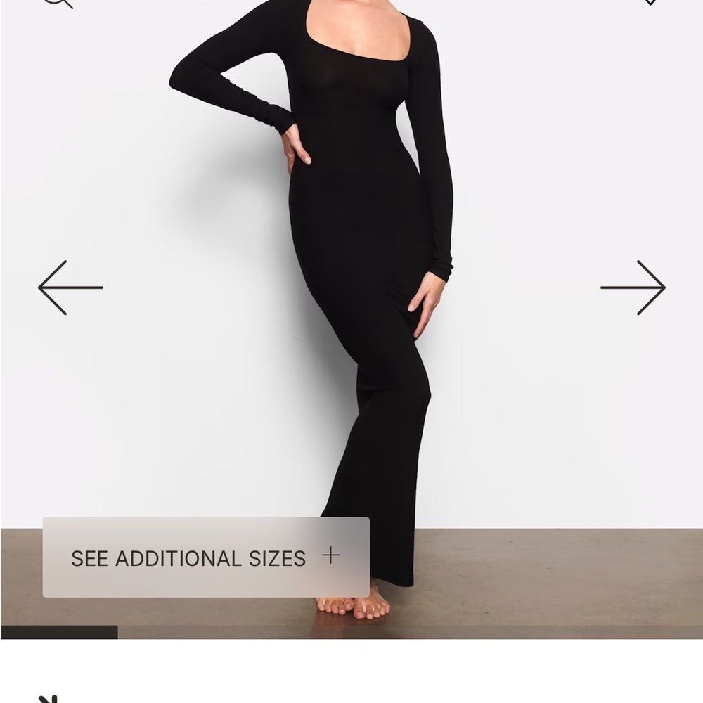 SKIMS Black Maxi Dress